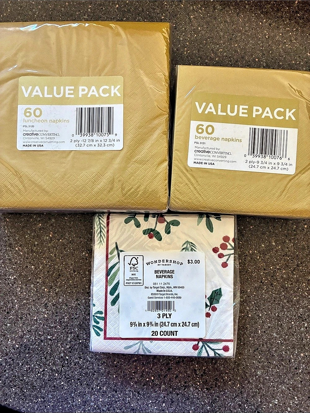 Value Pack Luncheon and Beverage Napkins